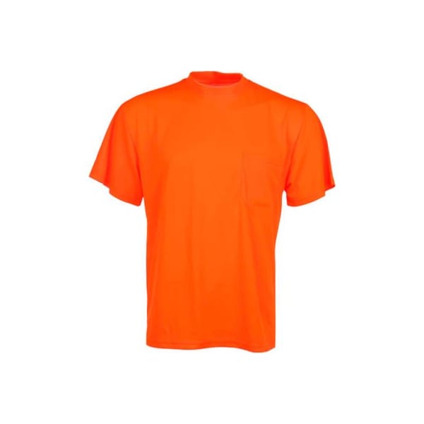 Gss Safety 5502 Moisture Wicking Short Sleeve Safety T-Shirt with Chest Pocket - Orange, Medium 5502-MD - main